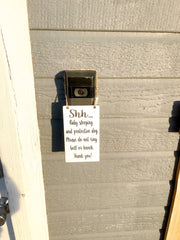 Shh.. Baby sleeping do not ring bell or knock door sign / Ring doorbell sign / Small baby sleeping don't disturb sign for ring doorbell sign