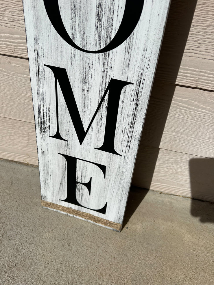 Reversible Blue Welcome Heart American Flag Patriotic and White Front Door Welcome Sign, Double Sided - Tall Porch Sign - 4th of July Sign