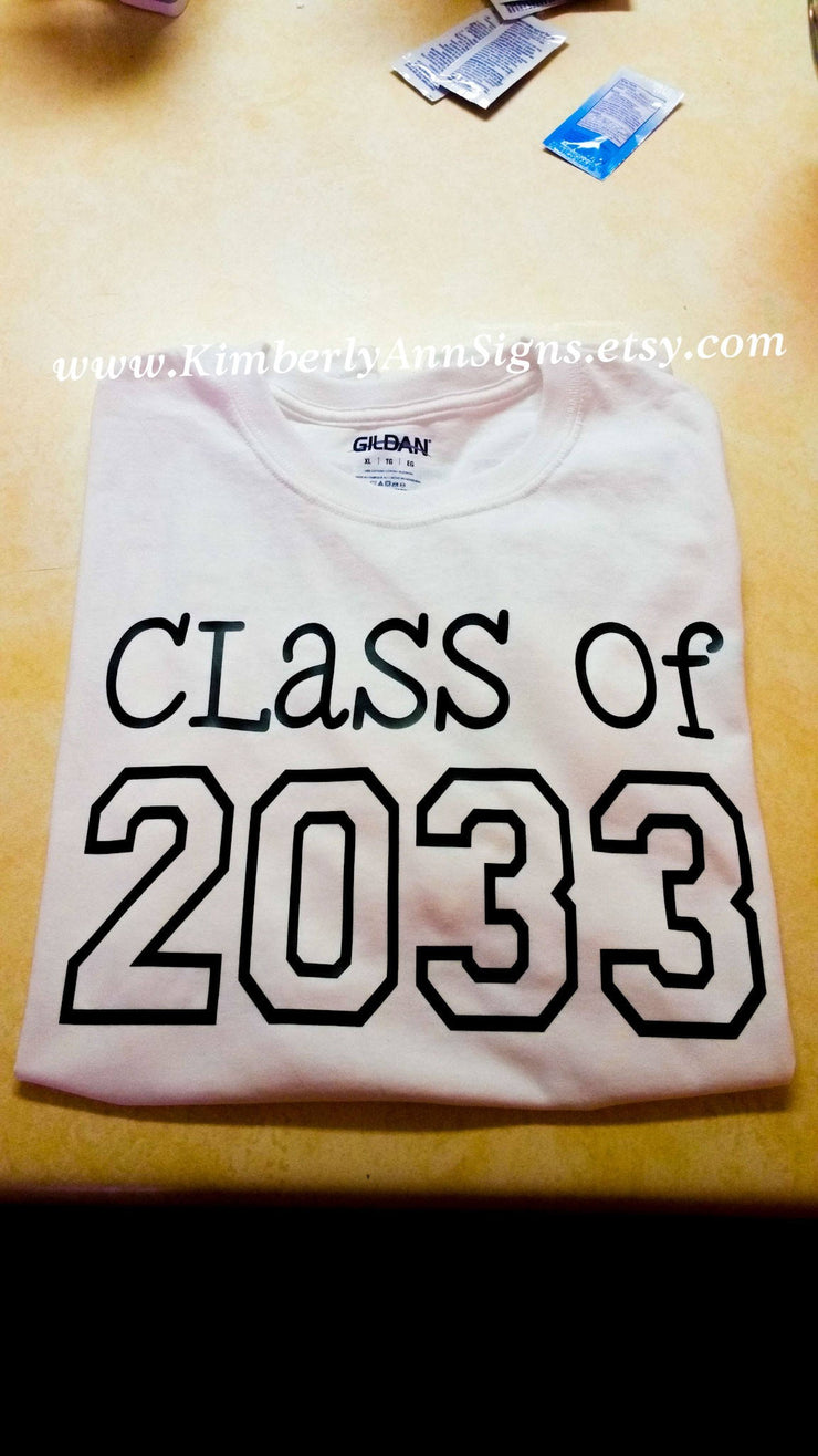 Class of graduation shirt hand print, Class of 2032, Class of 2033, Class of 2034, Class of 2035, Kindergarten through 12th grade grad shirt