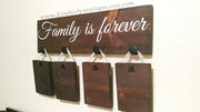 Family is forever wood sign / Picture frame wooden sign / Home decor family sign / Hanging family picture sign