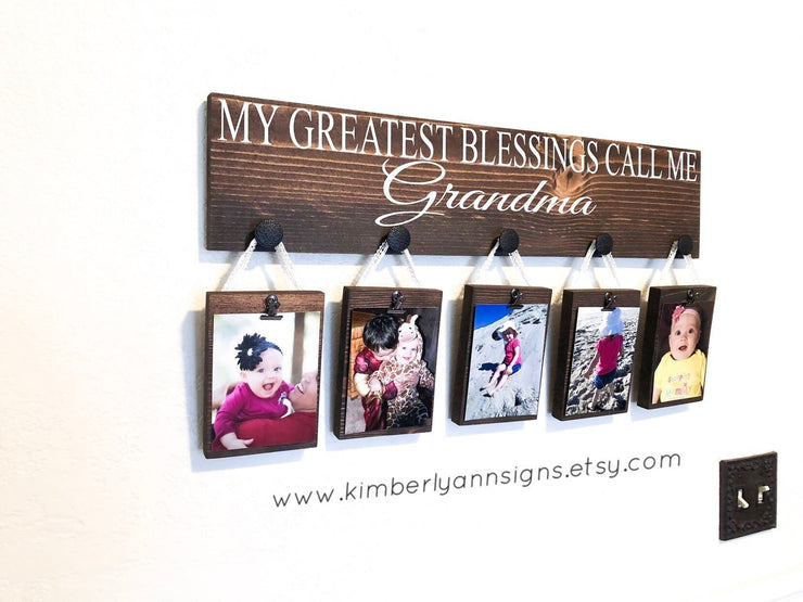 My greatest blessings call me / Personalized Grandma gift / Gift for mom / Custom grandparent name sign / Nana gift / Custom Picture sign