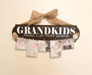 Grandkids make life more grand wood sign / Grandparents gift / Grandkids sign / Gift for Grandma / Grandchildren picture sign / Grandpa gift