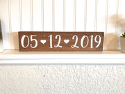 Engagement announcement sign, Custom wooden wedding date board, Save the date sign, Engagement photos, Small save the date sign for photos