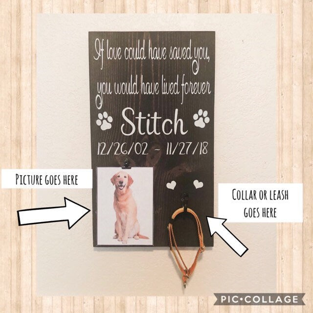 Personalized dog, cat or animal that has passed sign / If love could have saved you wood sign / Remembrance wood sign for animal that passed