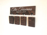 Last name picture sign / Wooden personalized frame sign / Custom last name sign with pictures / Last name and established date wood sign