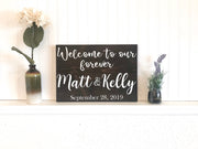 Wedding decor custom sign / Welcome to our sign / Personalized wedding sign / Couples name wedding sign / Custom Wooden wedding decor sign