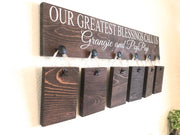 Our greatest blessings / Gift for Grandparents / Mom & Dad gift / Pregnancy announcement / Personalized grandparent name sign