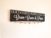 Our favorite people call us  / Personalized grandparent name sign / Custom grandma and grandpa sign / Picture hanger sign for Grandparents