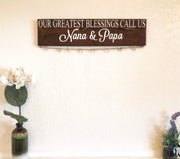 Personalized grandparent gift / Our greatest blessings sign / Nana & Papa sign / Custom Grandma and Grandpa gift / Picture hanger sign