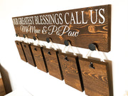Our greatest blessings / Gift for Grandparents / Mom & Dad gift / Pregnancy announcement / Personalized grandparent name sign