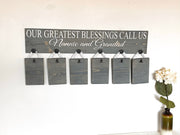 Our greatest blessings / Gift for Grandparents / Mom & Dad gift / Pregnancy announcement / Personalized grandparent name sign