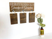 Our greatest blessings sign / 3 grand kids picture sign / Grandparent gift / Gift for Grandma and Grandpa / Custom grandparent wood sign