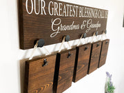 Our greatest blessings call us gift / Gift for Grandparents / Nana and Papa /Grandma and Grandpa / Pregnancy announcement pictures sign