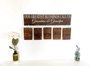 Our greatest blessings call us gift / Gift for Grandparents / Nana and Papa /Grandma and Grandpa / Pregnancy announcement pictures sign