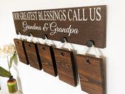 Our greatest blessings call us gift / Gift for Grandparents / Nana and Papa /Grandma and Grandpa / Pregnancy announcement pictures sign