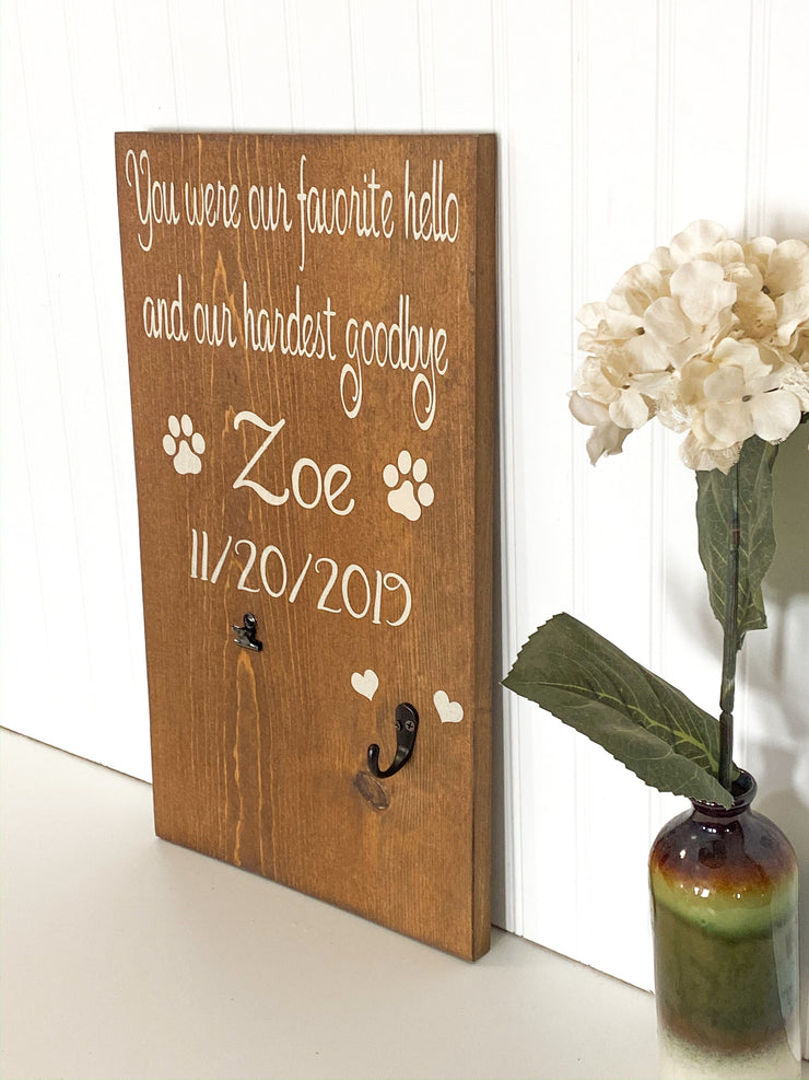 Personalized animal passing sign / Remembering lost animal sign / Customized dog, cat passing away / If love could have saved you wood sign