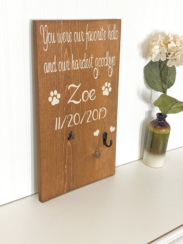 Personalized animal passing sign / Remembering lost animal sign / Customized dog, cat passing away / If love could have saved you wood sign