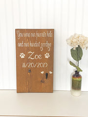 Personalized animal passing sign / Remembering lost animal sign / Customized dog, cat passing away / If love could have saved you wood sign