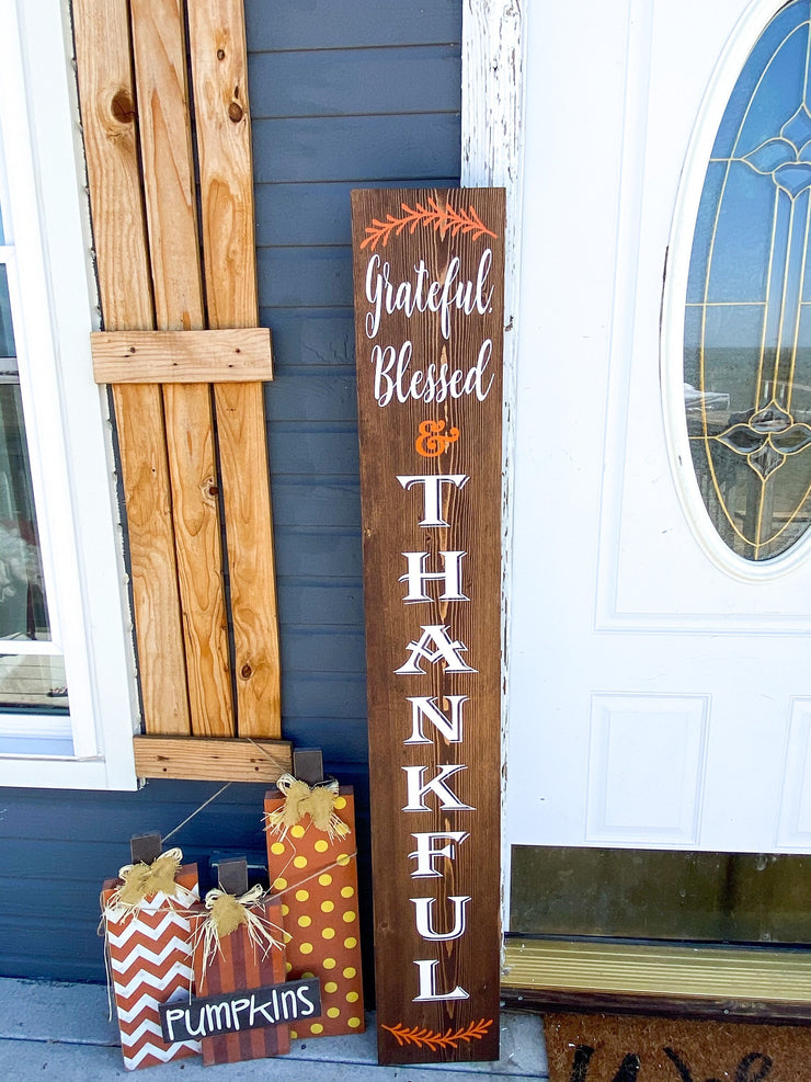 Double Sided Christmas/Thanksgiving Front Door Sign. Double Sided Christmas / Grateful, Thankful Wooden Sign. Christmas Door Decor Wood Sign