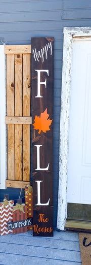 Reversible It's October Witches/Happy Fall outdoor front door/porch wooden sign. Large Halloween fall decor wooden sign for your front door