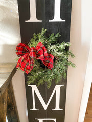 12 inch Christmas pine wreath with frosted pine branches. This wreath that goes with the &quot;Welcome to Our&quot; HOME sign made by me.