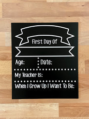 First day of school sign, Chalkboard sign, School sign, Back to school sign, Kindergarten sign, 1st day of school, first day sign, First day