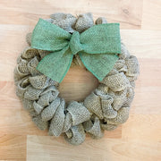 Custom burlap wreath / 10 inch burlap wreath / 16 inch burlap wreath / Small burlap wreath for home sign / Burlap door wreath with bow