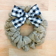 Custom burlap wreath / 10 inch burlap wreath / 16 inch burlap wreath / Small burlap wreath for home sign / Burlap door wreath with bow