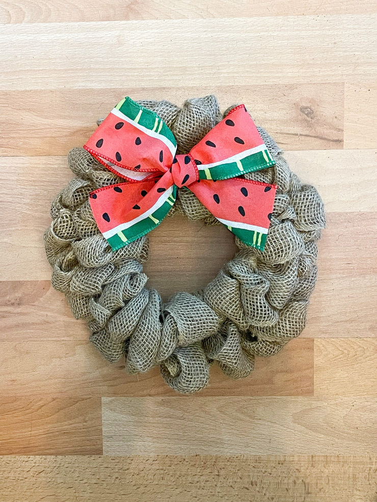 Custom burlap wreath / 10 inch burlap wreath / 16 inch burlap wreath / Small burlap wreath for home sign / Burlap door wreath with bow