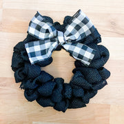 Custom black burlap wreath / 10 inch burlap wreath / 16 inch burlap wreath / Small burlap wreath for home sign / Burlap door wreath with bow