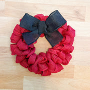 Custom red burlap wreath / 10 inch burlap wreath / 16 inch burlap wreath / Small burlap wreath for home sign / Burlap door wreath with bow