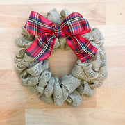 Custom burlap wreath / 10 inch burlap wreath / 16 inch burlap wreath / Small burlap wreath for home sign / Burlap door wreath with bow