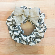 Custom chevron burlap wreath / 10 in burlap wreath / 16 inch burlap wreath / Small burlap wreath for home sign / Burlap door wreath with bow