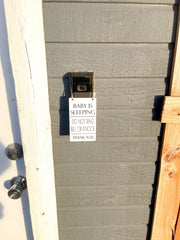 Baby is sleeping do not ring bell or knock door sign / Ring doorbell sign / Small baby sleeping don't disturb sign for ring doorbell sign