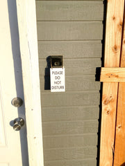 No soliciting / Do not disturb bold ring doorbell sign / Small hanging front door please do not disturb sign / Wooden engraved door sign