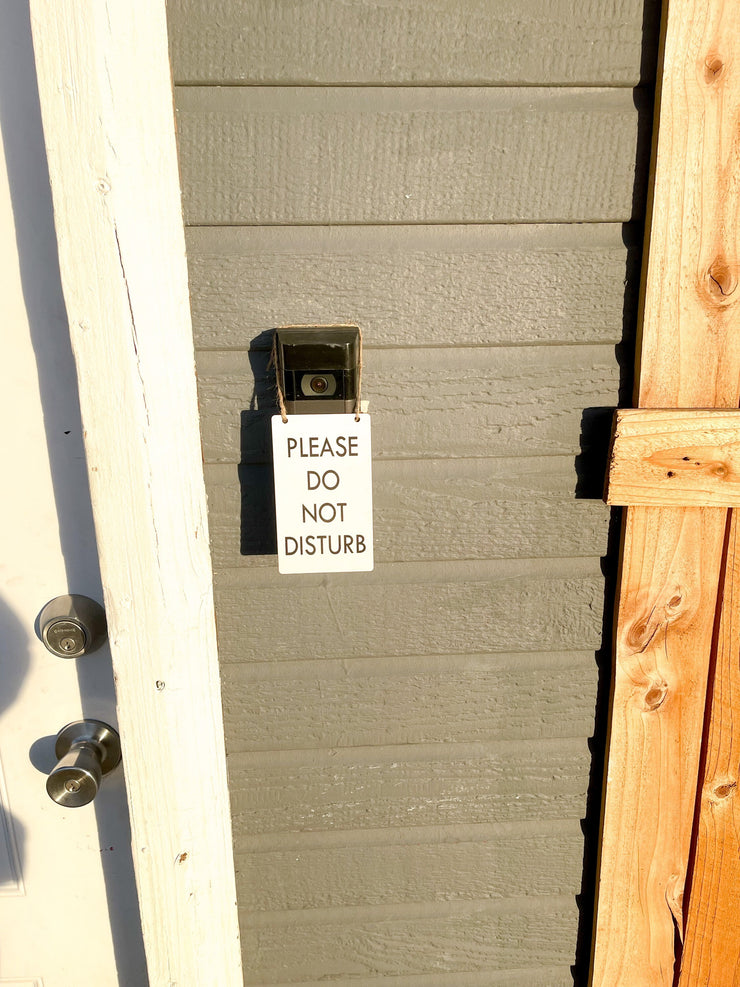 No soliciting / Do not disturb bold ring doorbell sign / Small hanging front door please do not disturb sign / Wooden engraved door sign